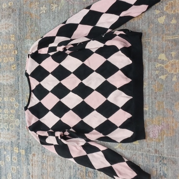 Vintage Victor Costa Occasion Embellished Harlequin Cardigan - Picture 10 of 10